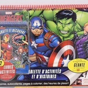 Marvel Avengers Giant Activity Pad – French Edition Spiral Bound 19" X 16"
